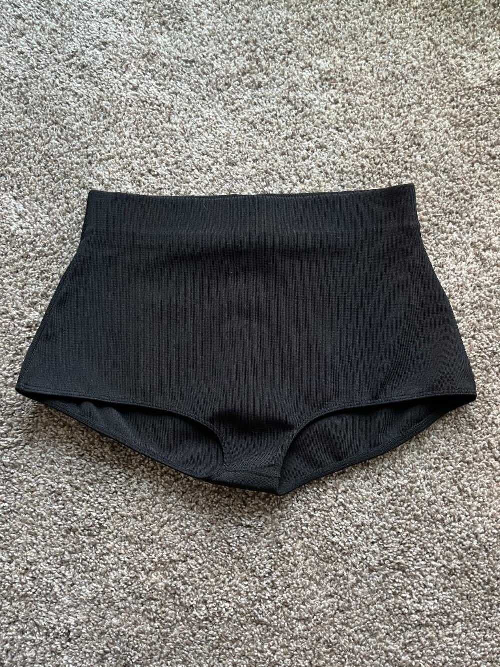 Zara Micro Shorts High Waist Black Size Small Stretch Excellent Condition
